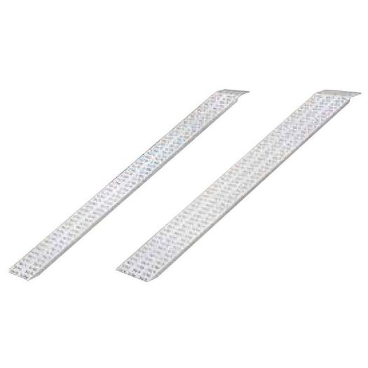 Savijeni naležni dio aluminijske rampe na rubu prikolice