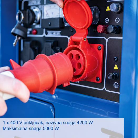 Dizelski agregat Scheppach SG5200D s AVR regulacijom napona, voltmetrom i zaštitom od preopterećenja
