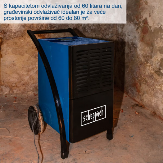 Električni sušač prostora s automatskim odleđivanjem i protokom zraka 350 m³/h