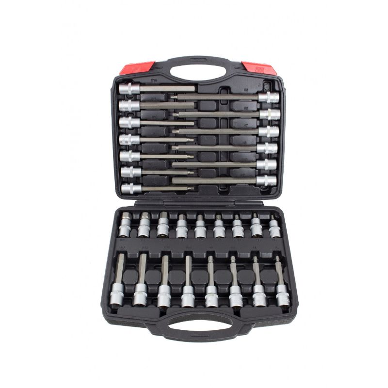 Set di chiavi a bussola esagonali, H5 - H19, 1/2", 30 pezzi