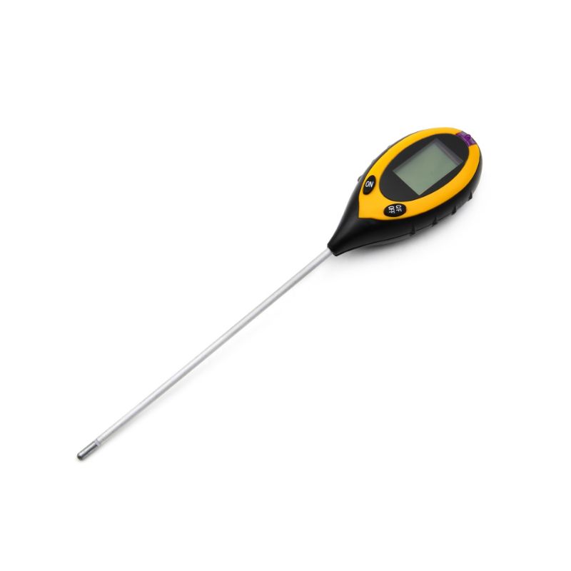 Misuratore digitale del terreno 4 in 1: pH, umidità, luce e temperatura.