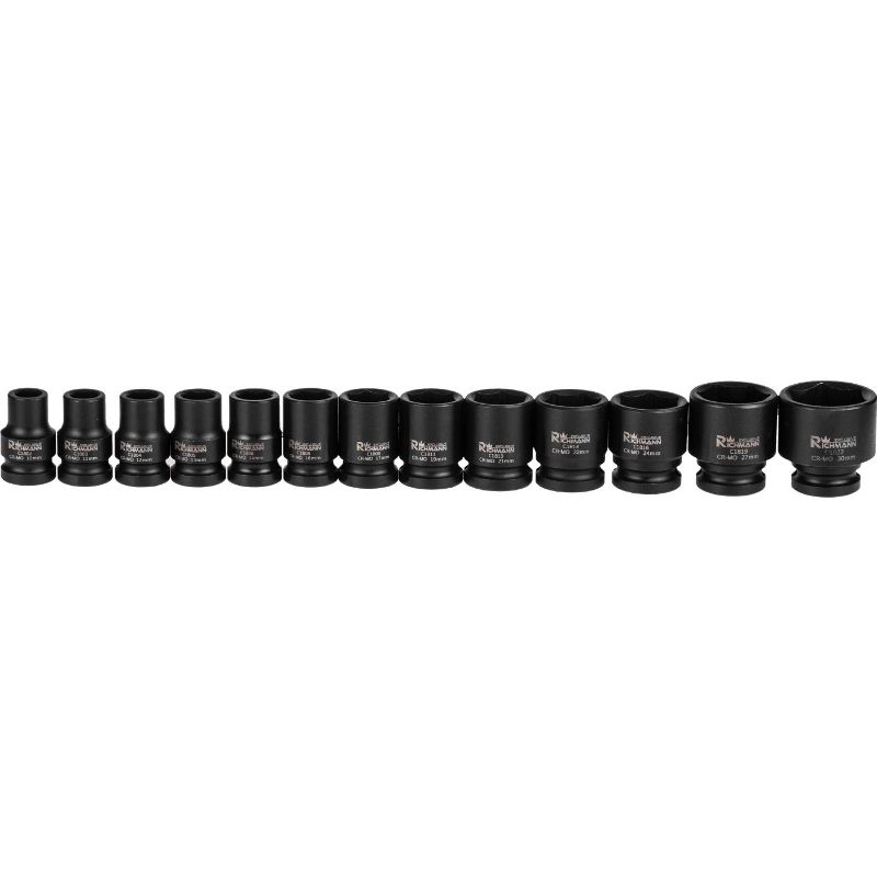 Set di chiavi a bussola corte a impatto da 10 a 30 mm, 1/2"