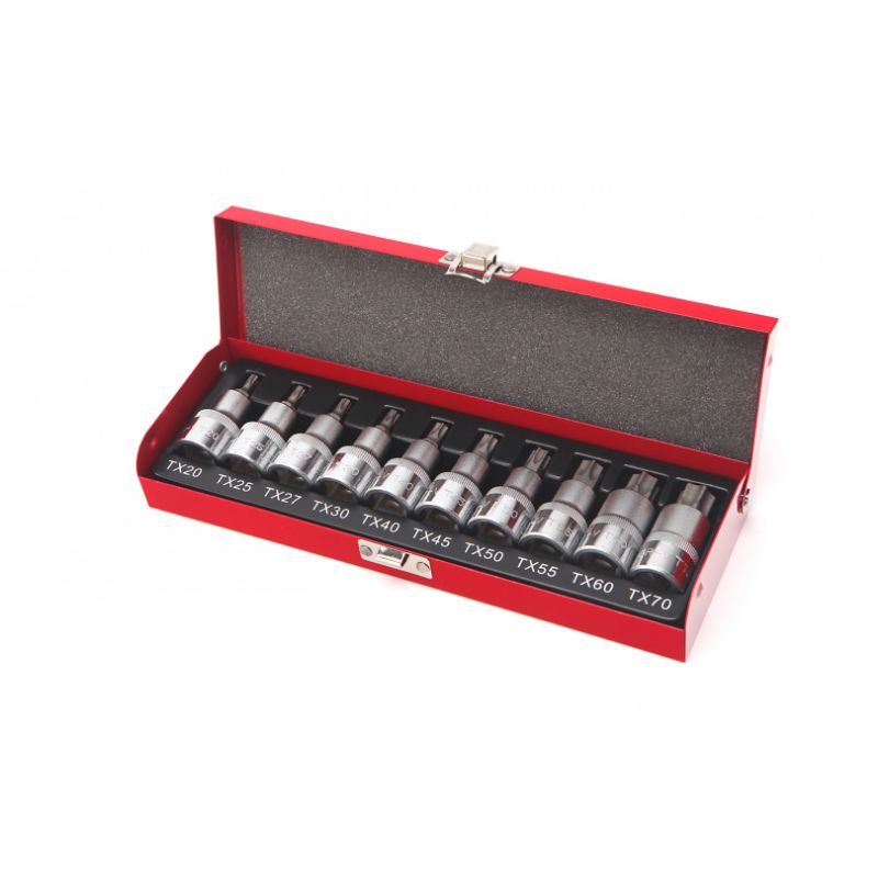 Set di 10 chiavi a bussola TORX professionali, 1/2"
