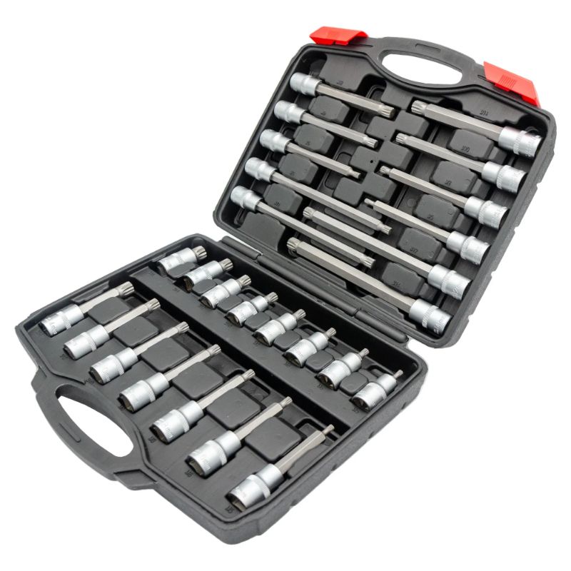 Set di punte e bussole lunghe e corte XZN, 26 pezzi.
