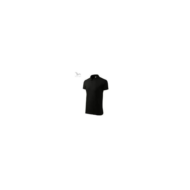 Polo Single J. da uomo, nera, taglia XL