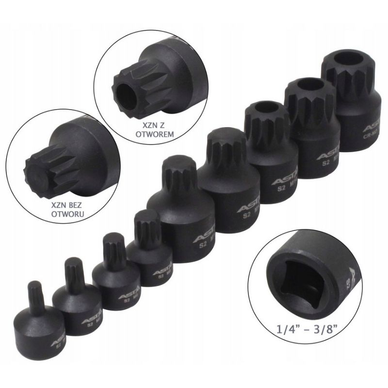 Set di chiavi a bussola a impatto XZN M8-M18