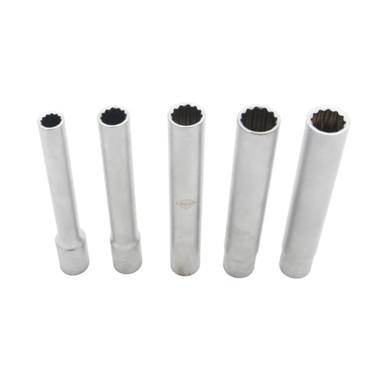 Set di chiavi a bussola extra profonde, 12 punte, 8-14 mm