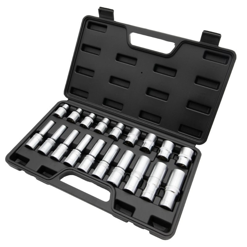 Set di punte E-Torx E8-E24 con attacco da 1/2", 19 pezzi