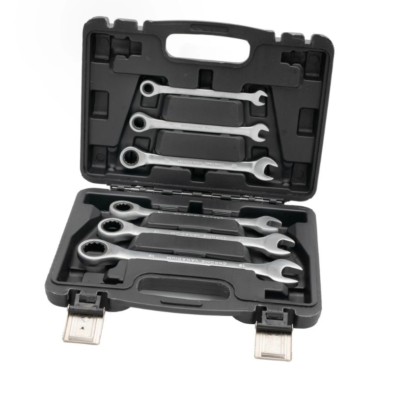 Set di chiavi combinate a cricchetto - da 8 a 19 mm - 6 pezzi — immagine 1 di 1