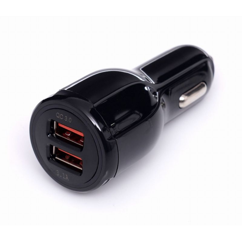 Caricabatterie da auto a ricarica rapida con 2 porte USB — immagine 1 di 1