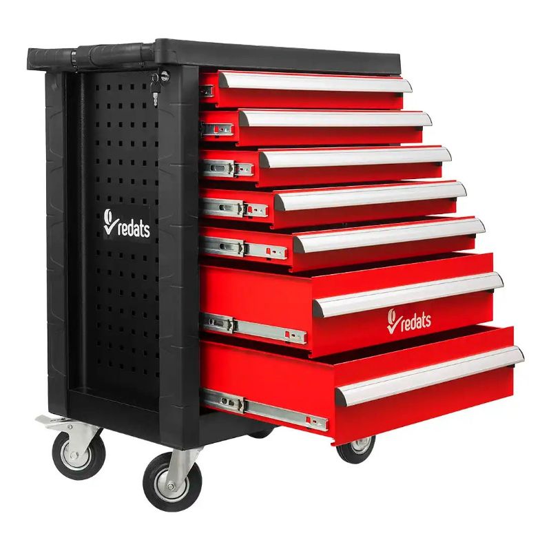 Carrello portautensili vuoto, 7 cassetti