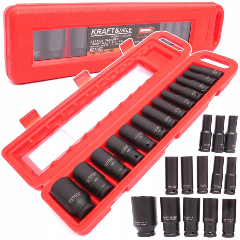 Set di chiavi a bussola a impatto da 1/2" 10-30 mm