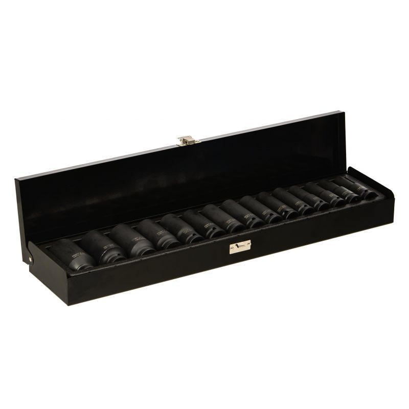 Chiavi a bussola a impatto estese da 1/2", 15 pezzi, da 10 a 32 mm