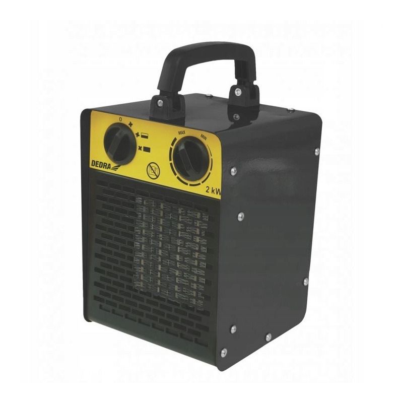 Riscaldatore elettrico PTC da 2,0 kW, quadrato, nero, in ceramica