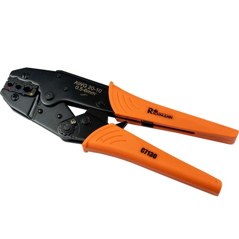 Pinza per crimpare terminali isolati da 0,5-6 mm²