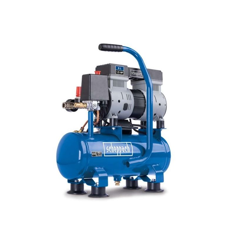 Compressore d'aria silenzioso HC08Si 6L – 1100W, 8bar, senza olio, 230V