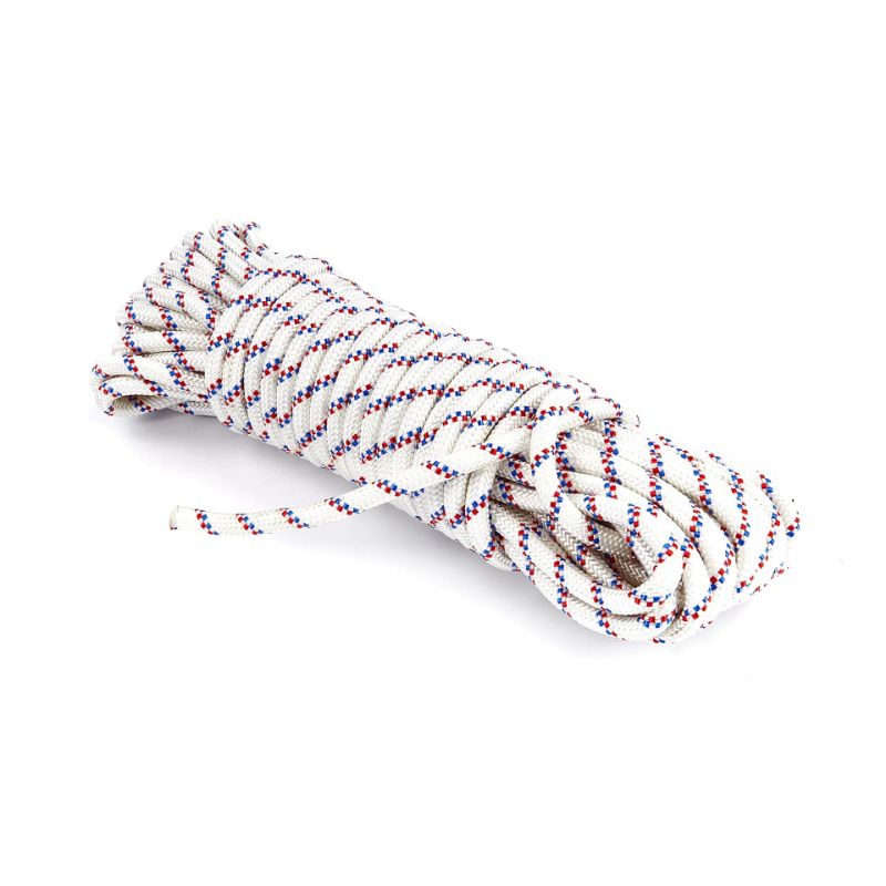 Corda lunga 20 metri, diametro 10 mm, portata 1500 kg.
