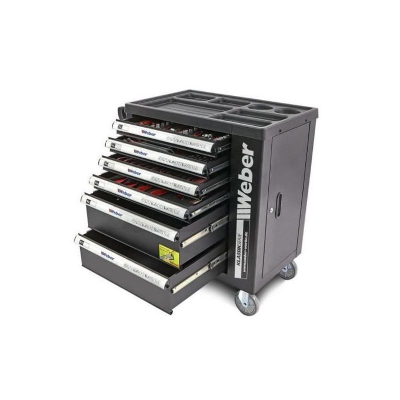 Carrello con 154 utensili e 6 cassetti