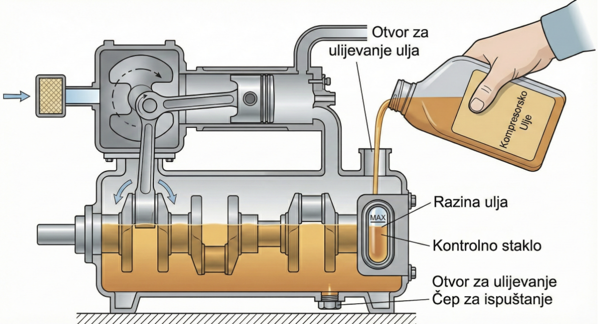 00054187 kada i kako mijenjati ulje kompresora