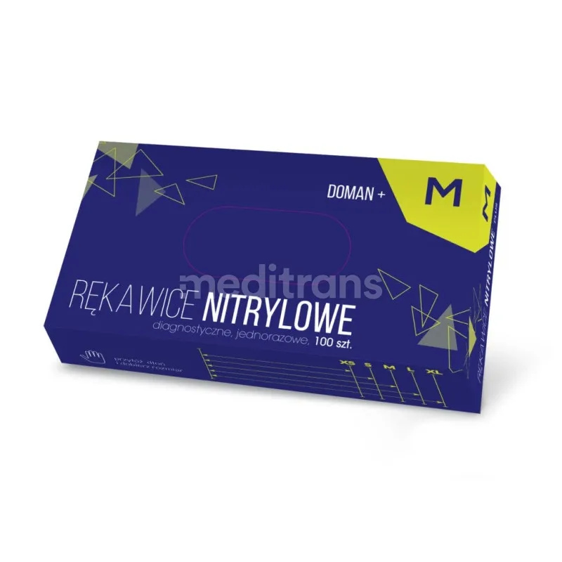 Guanti in nitrile senza polvere, blu