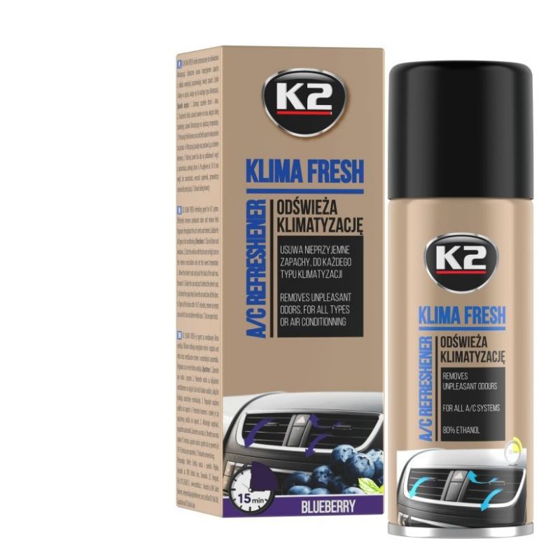 Spray detergente per condizionatori K2, profumo di mirtillo, 150 ml