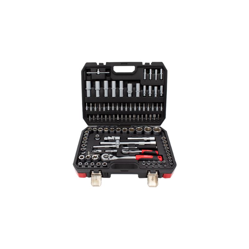 Set di chiavi a bussola da 110 pezzi, da 1/4" e 1/2".