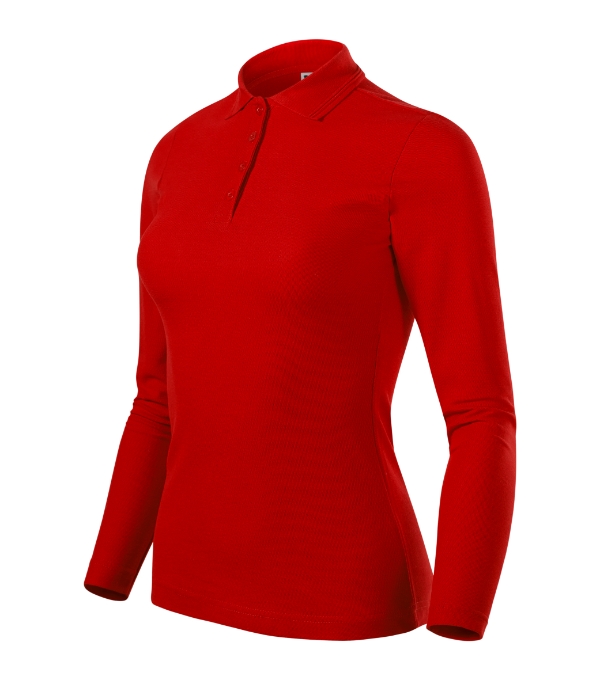 Pique Polo LS polo majica ženska crvena L