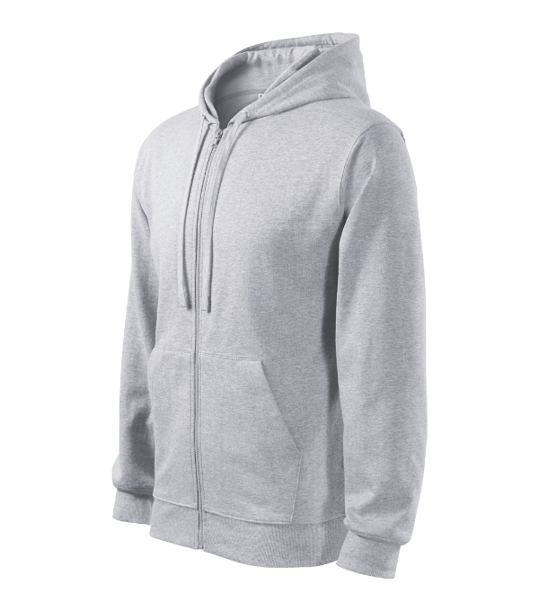 Trendy Zipper gornji dio trenirke muški svijetlo siva melanž S