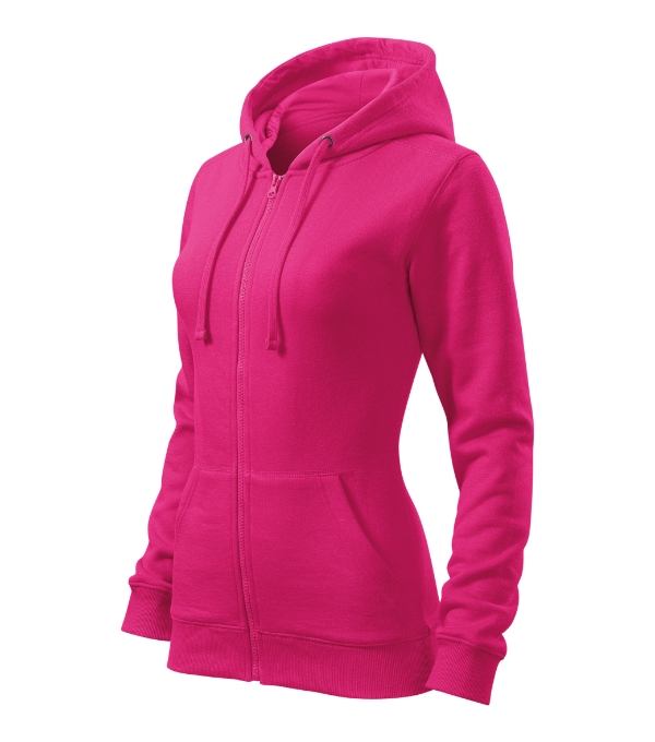Trendy Zipper gornji dio trenirke ženski purpurnocrvena M