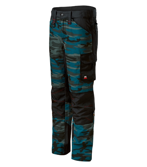 Vertex Camo radne hlače muške camouflage petrol 44